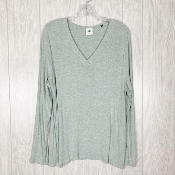 CAbi Tops - Cabi | Laidback Long Sleeve In Sea Glass Green Size Large